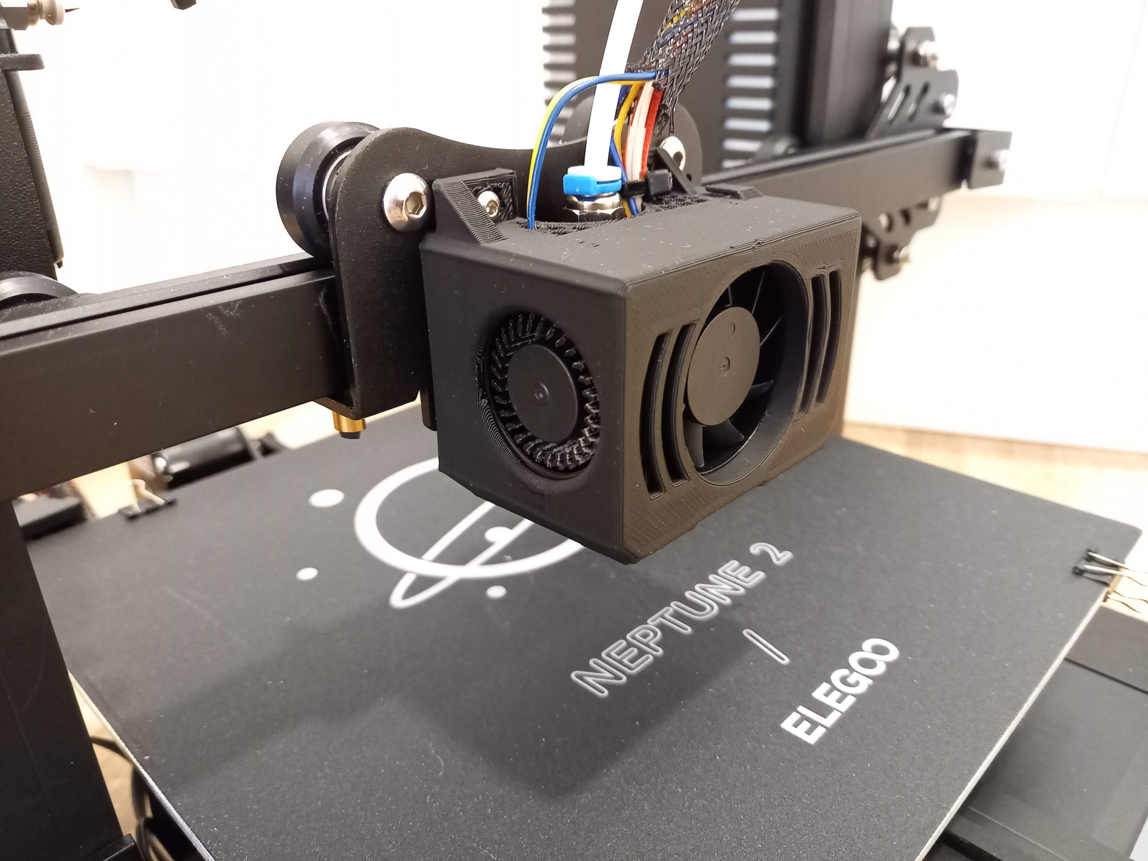 Elegoo Neptune 2 dual 4010 blower fan mod remix