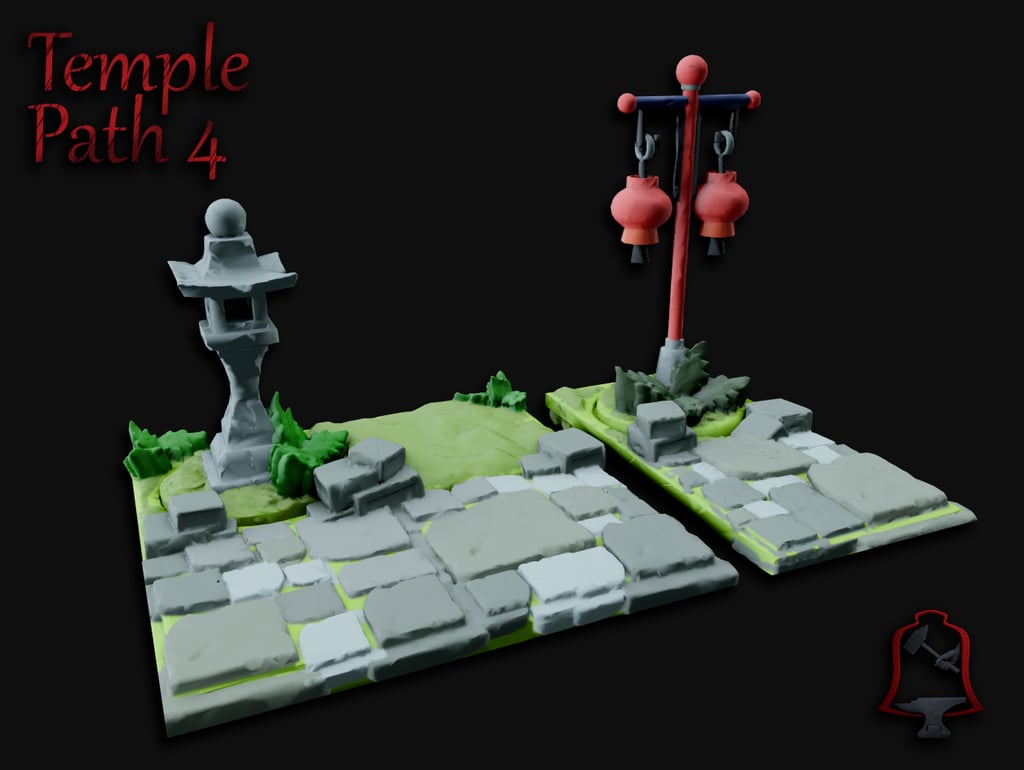 OpenFoliage Temple Stone Path Set 4