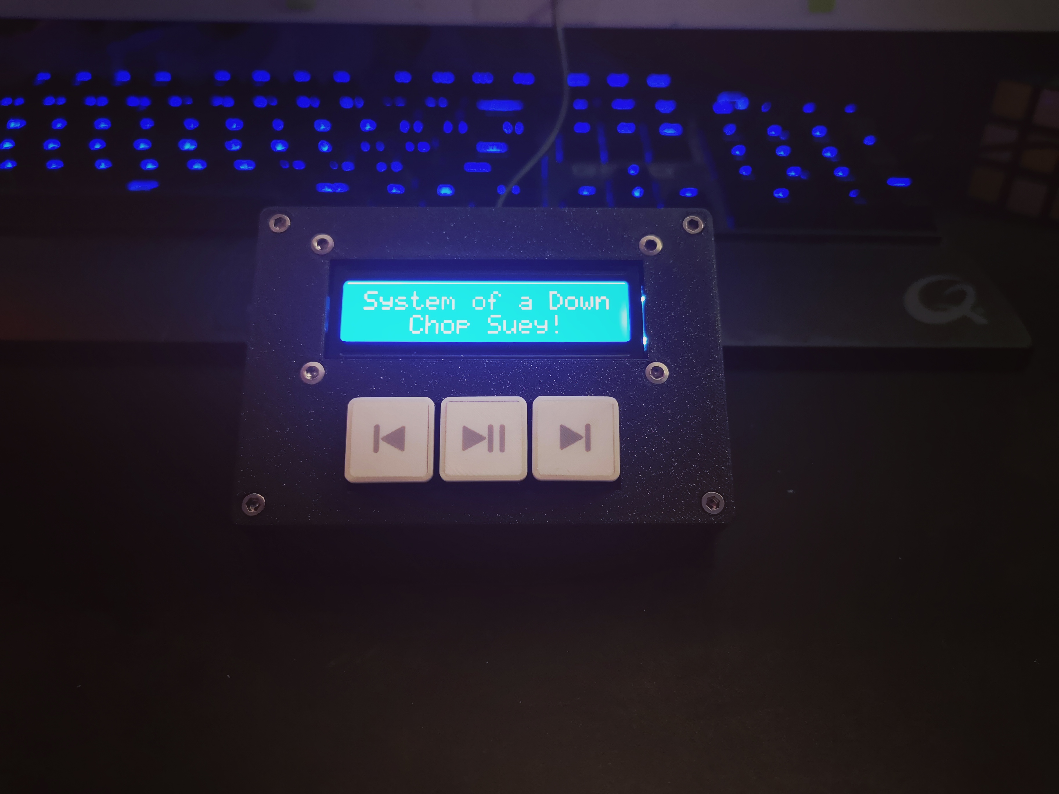 Media Panel with LCD Display and printable Keycaps
