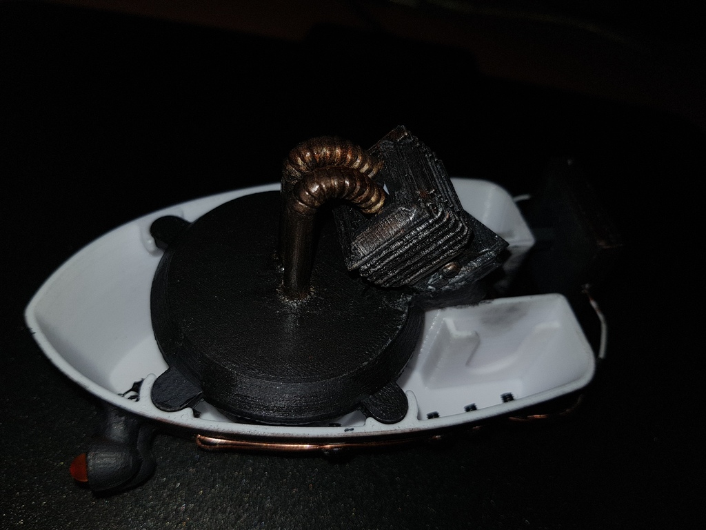 Engine housing for the exhausts + exhaust plugs