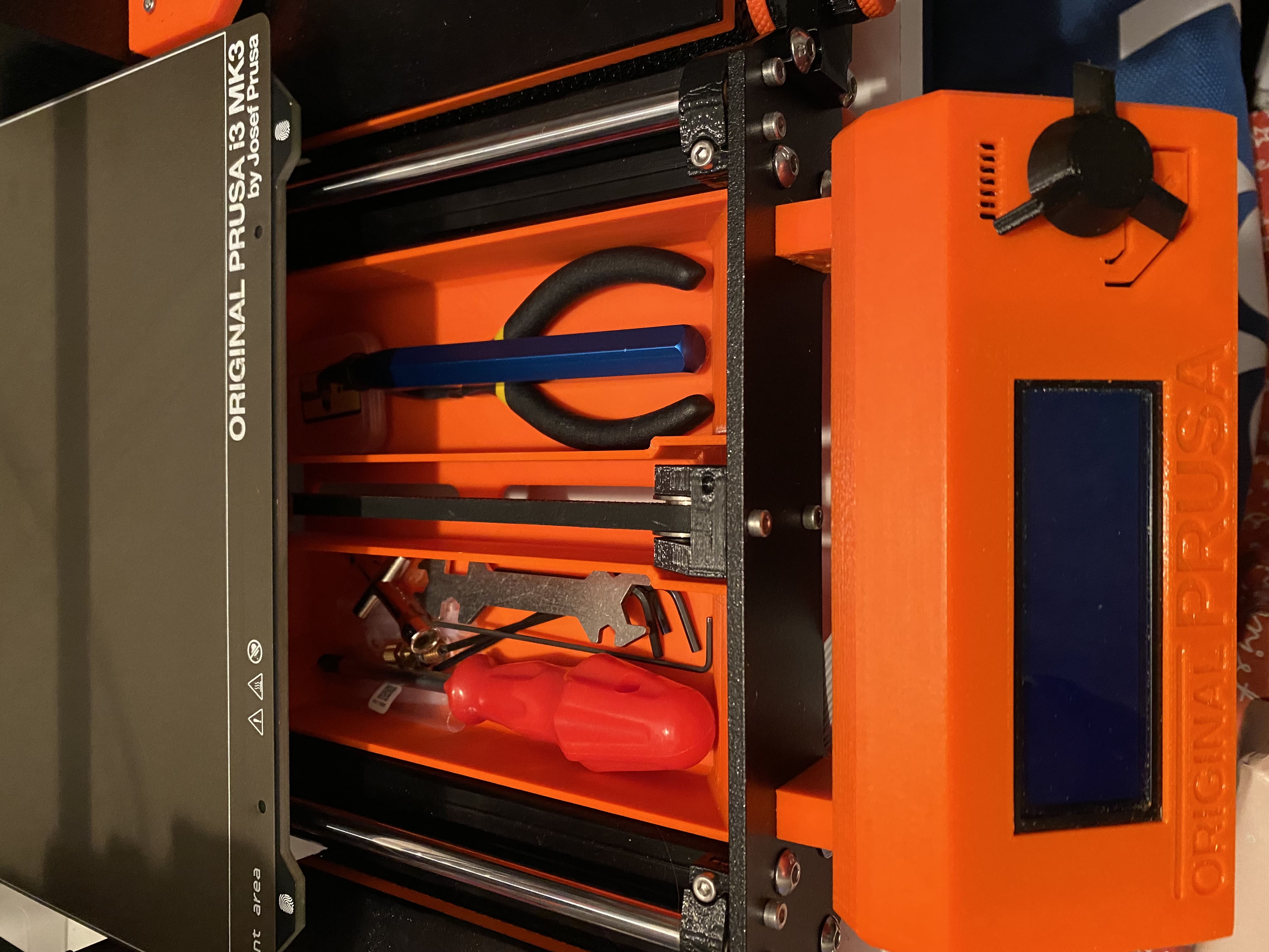 MK3S Frame Tray When Squash Balls Also Mounted