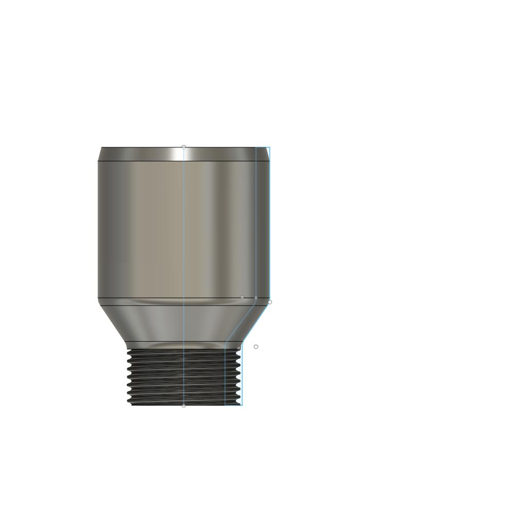 Pipe DN50 reduced to thread G1 external