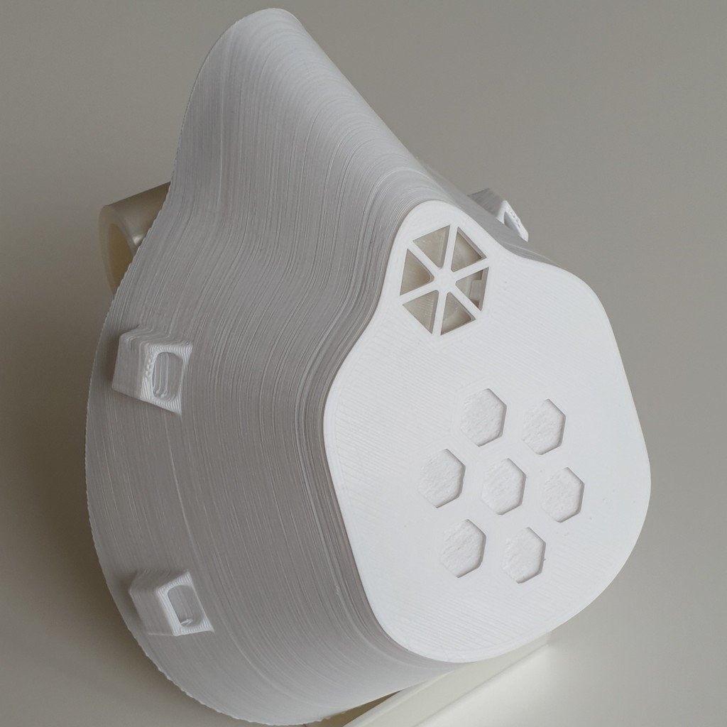 COVID 19 MASK WITH EXHALE VALVE (2HRS PRINT, NO SUPPORT)