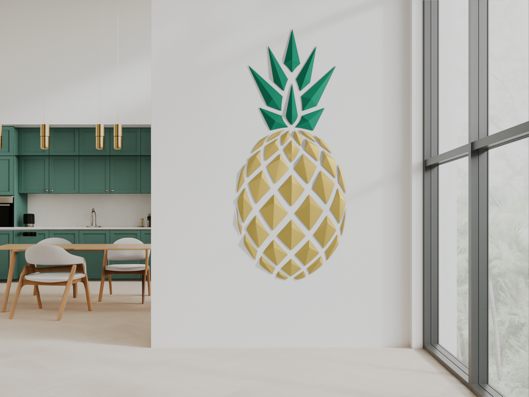 Geometric Pineapple wall art
