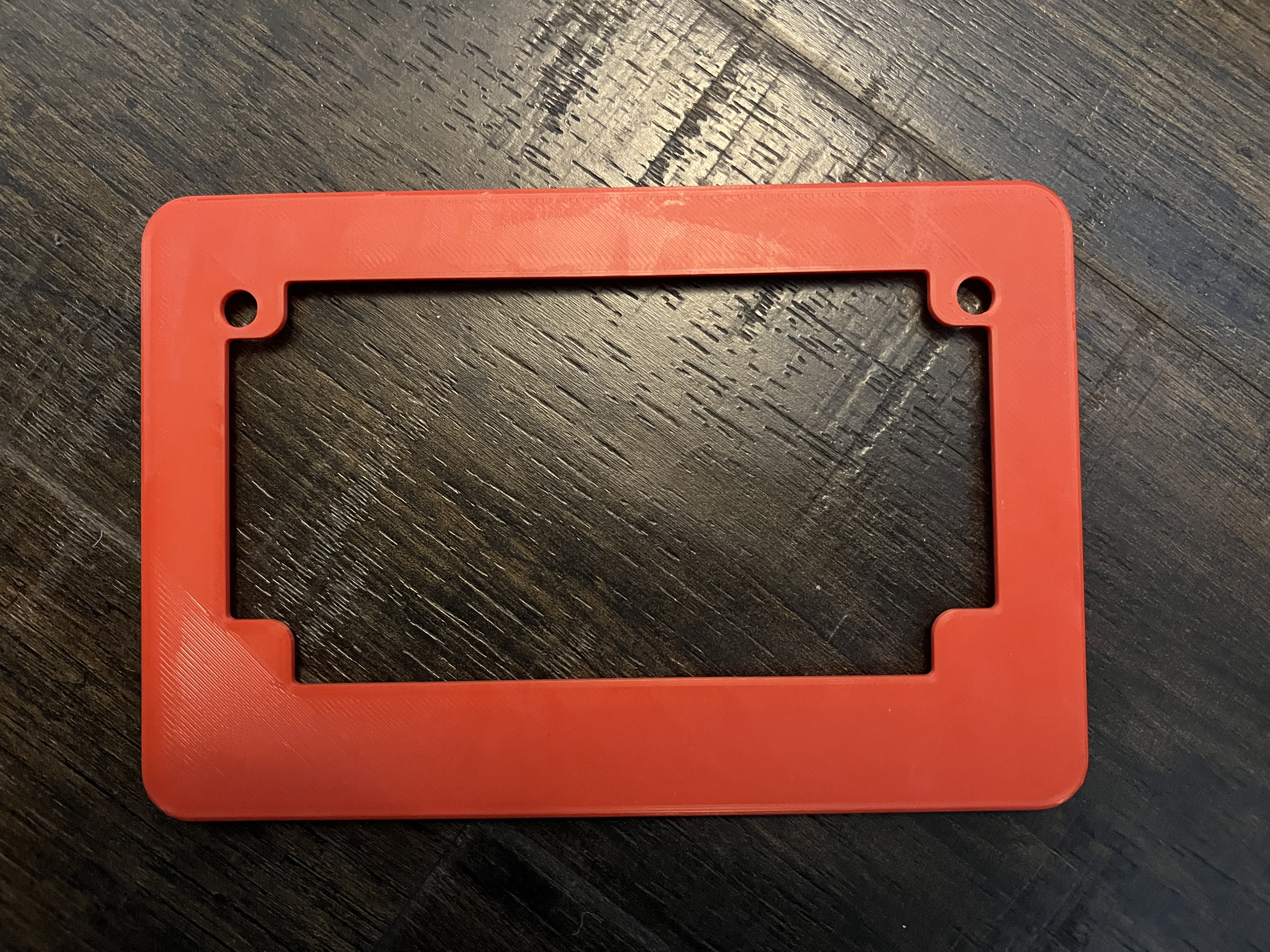 Motorcycle license plate frame California