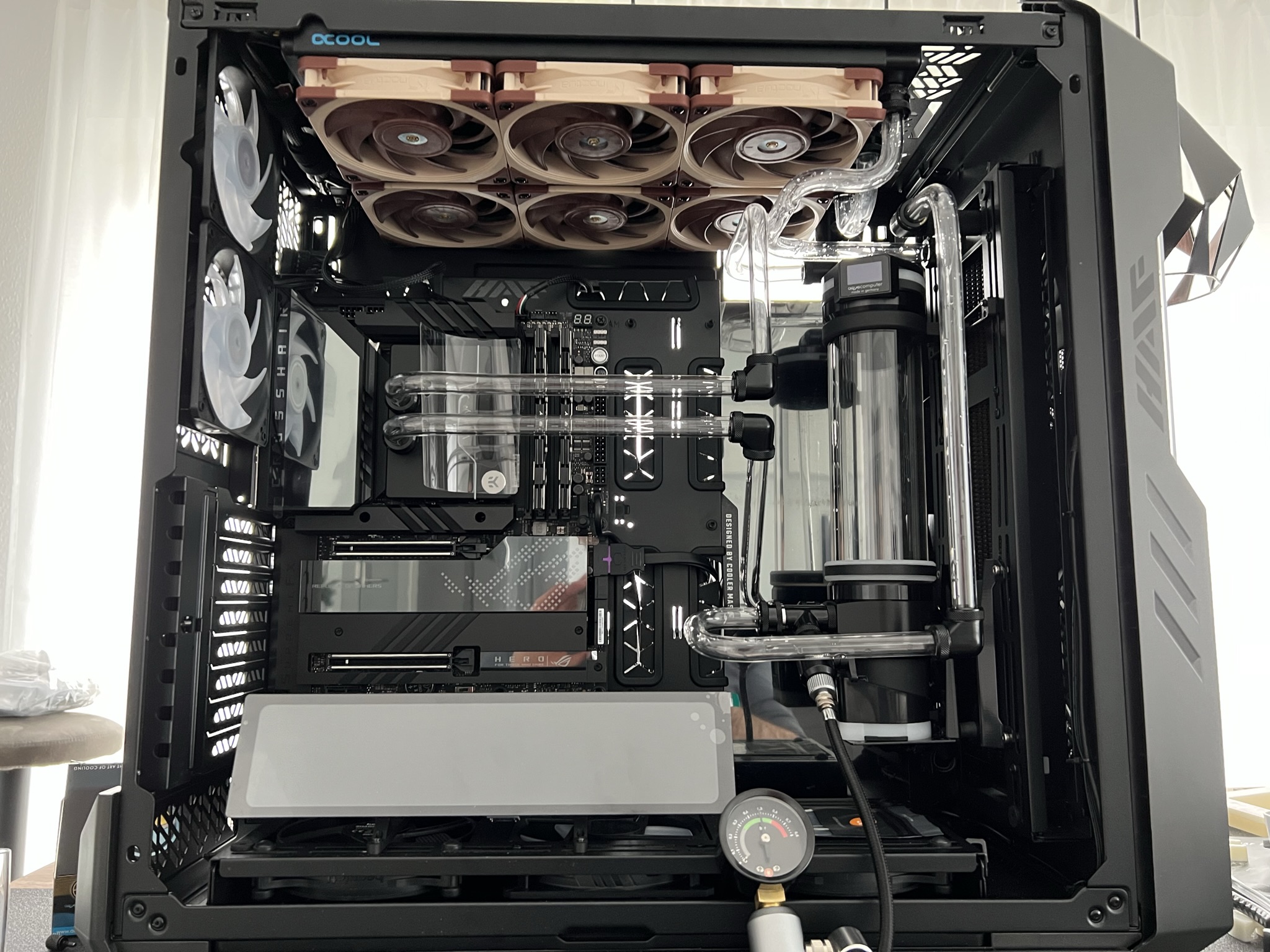 Waveshare 11.9" bottom fan bracket LCD mount for CoolerMaster HAF 700 evo