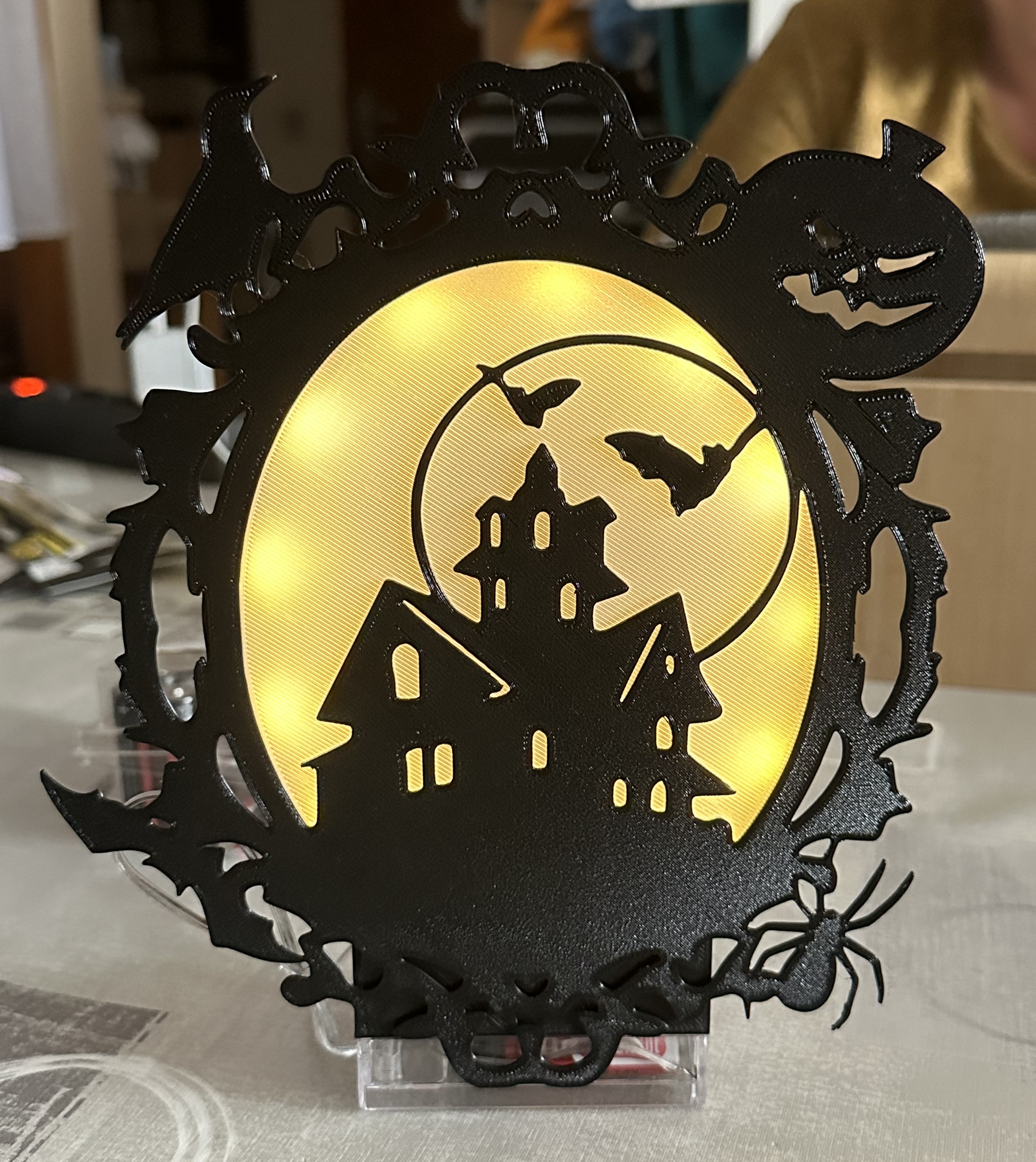 HALLOWEEN HOUSE WITH PUMPKIN LED LIGHT BOX