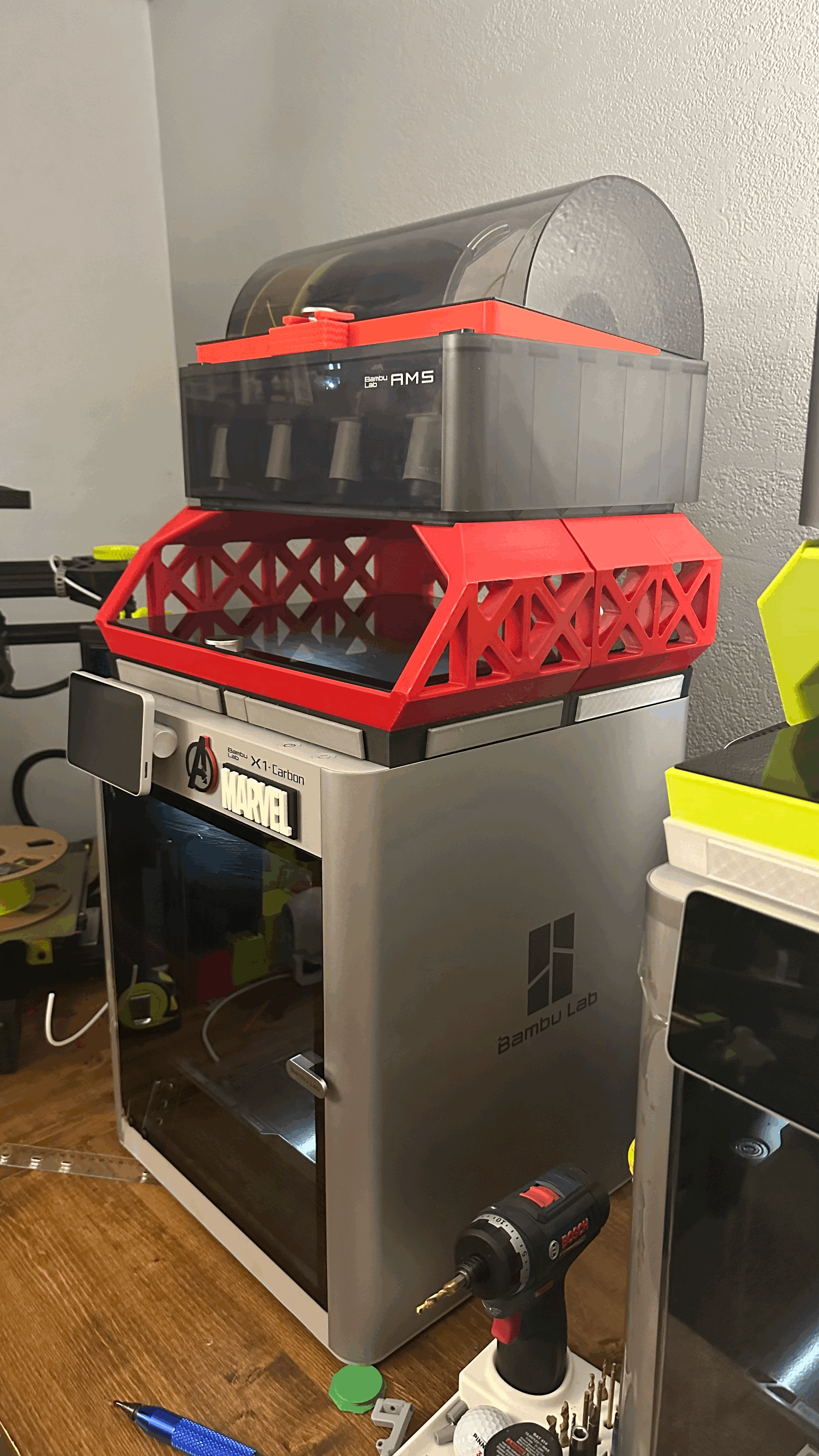 V2  Update Bambu Lab P1P X1-C Riser+AMS Stand - Community Build!