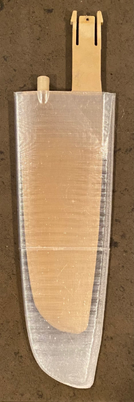 RC Laser Sailboat Rudder & Extension Sleeve & T-foil