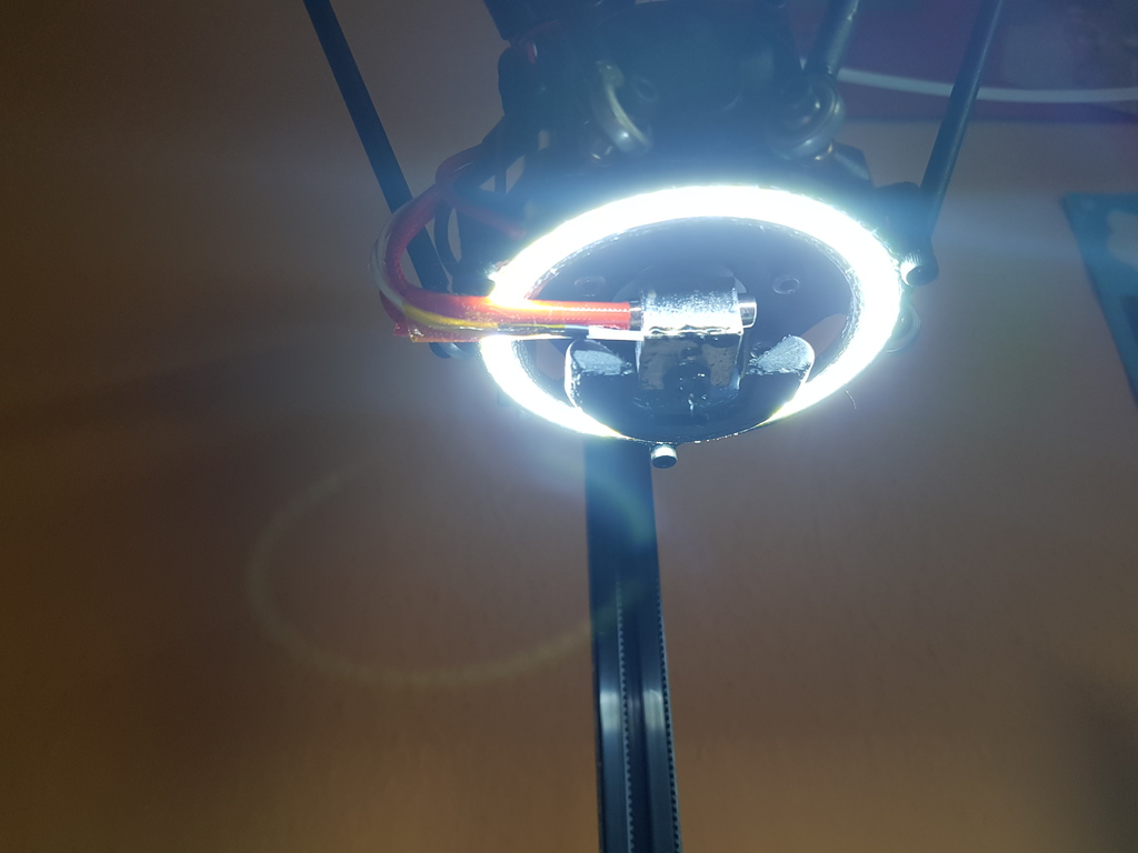 70mm LED Ring mount for Anycubic Kossel