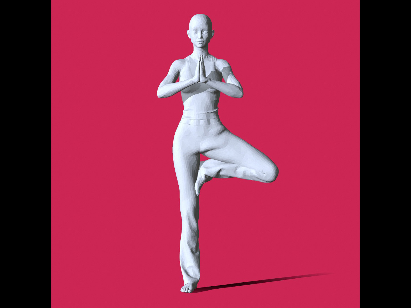Female Yoga Pose Character