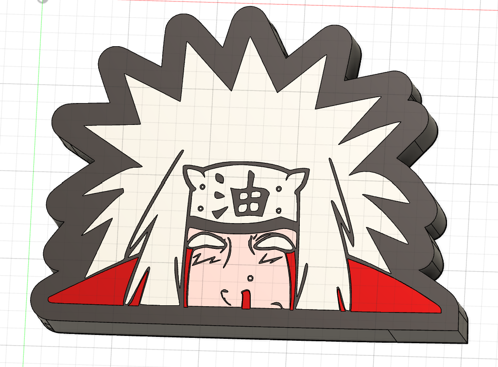 Jiraiya colored LED light box