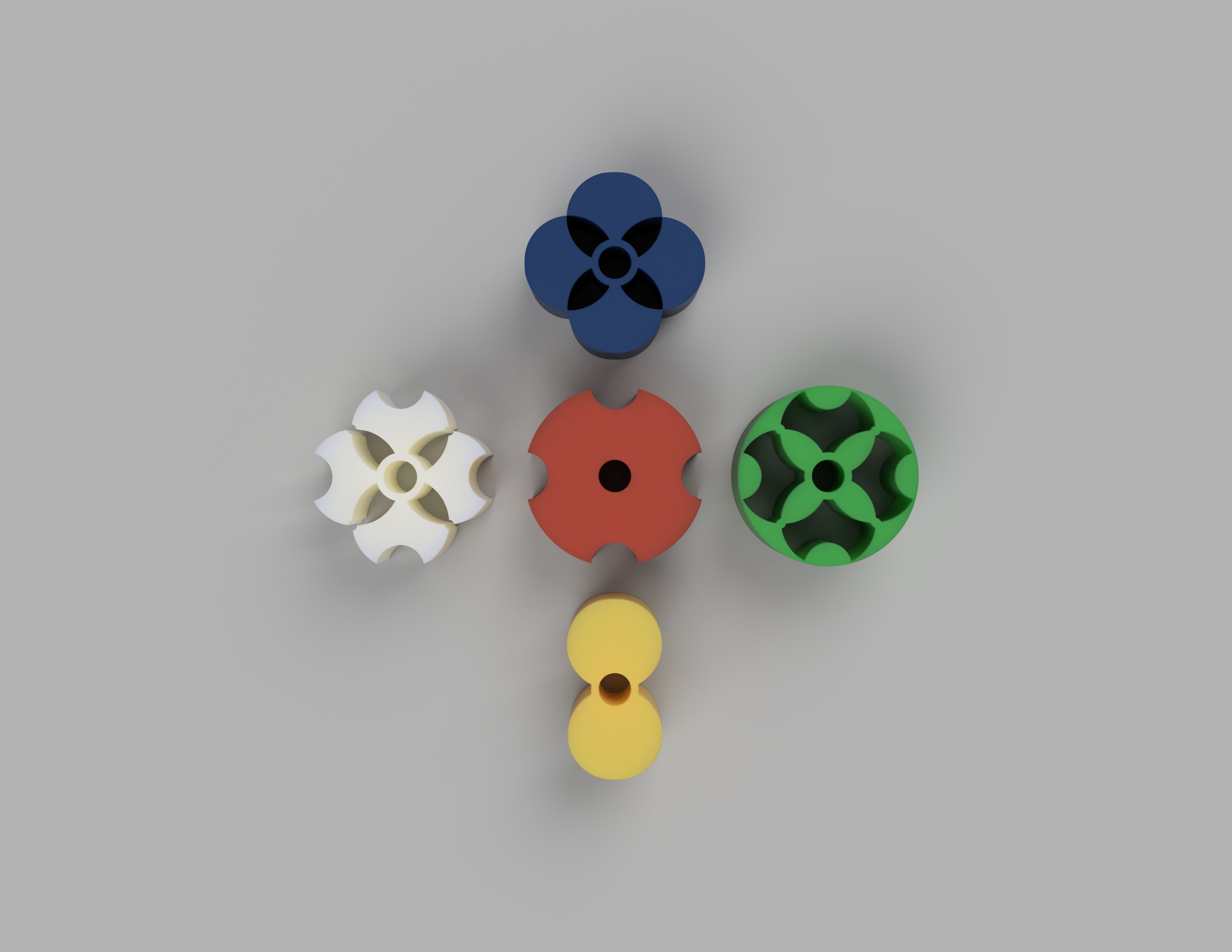 Set of 5 Unique Looking 45RPM Adapters