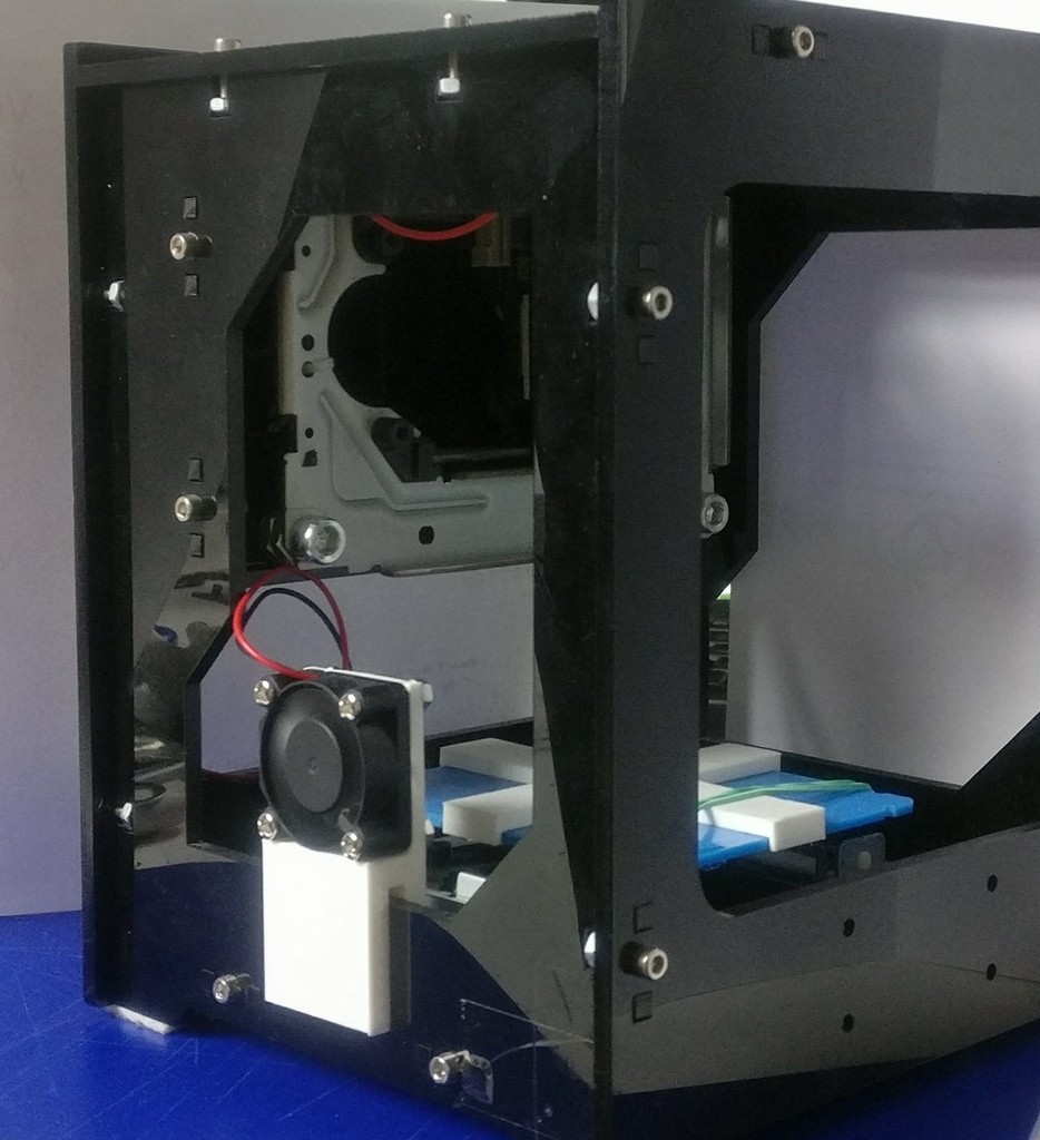 Fan mount for NEJE Laser Engraver