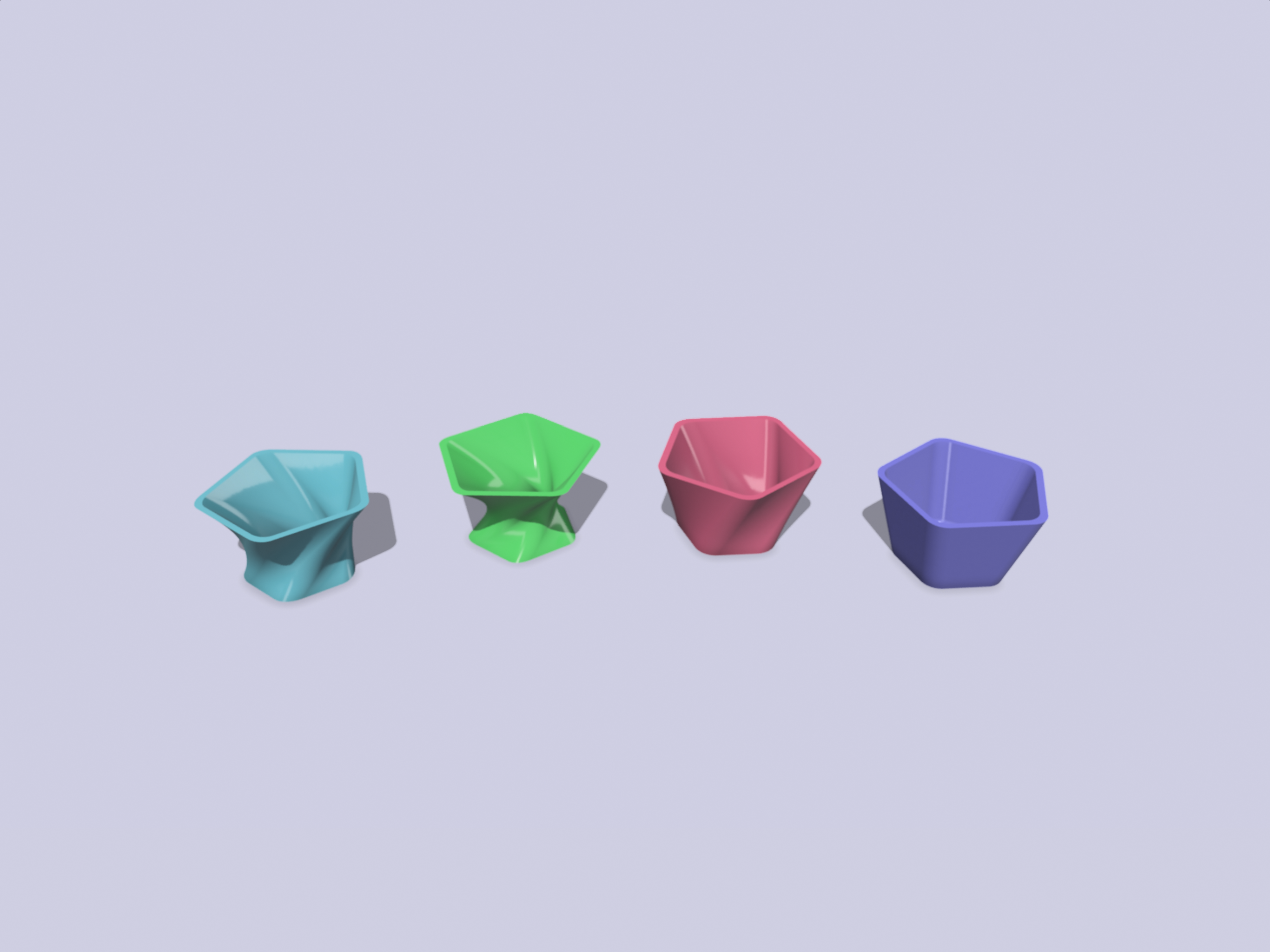 Pentagonal Planter Pots Minimalist Design Strong Fillet Collection