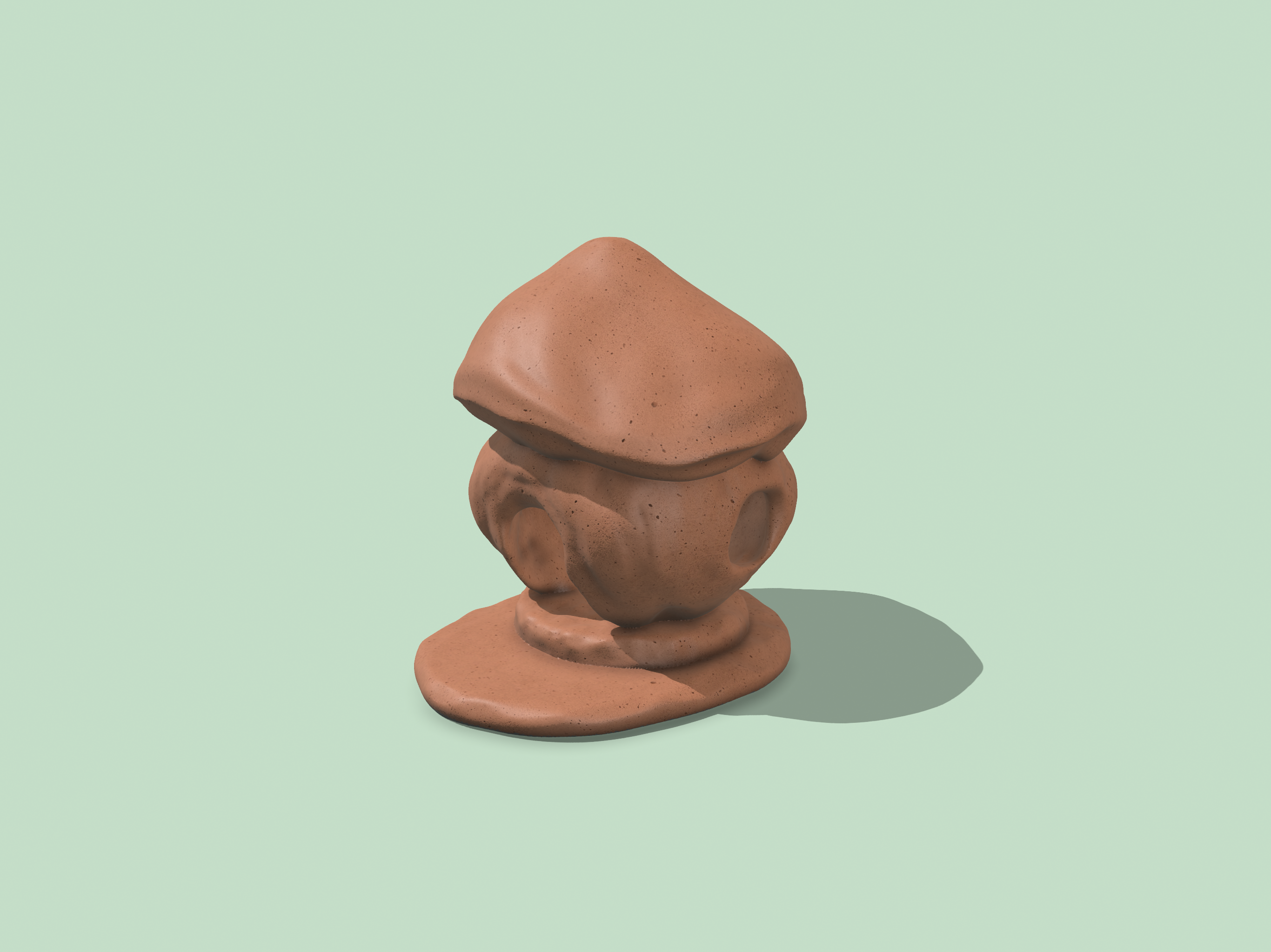 Elf Mushroom House Figurine Display