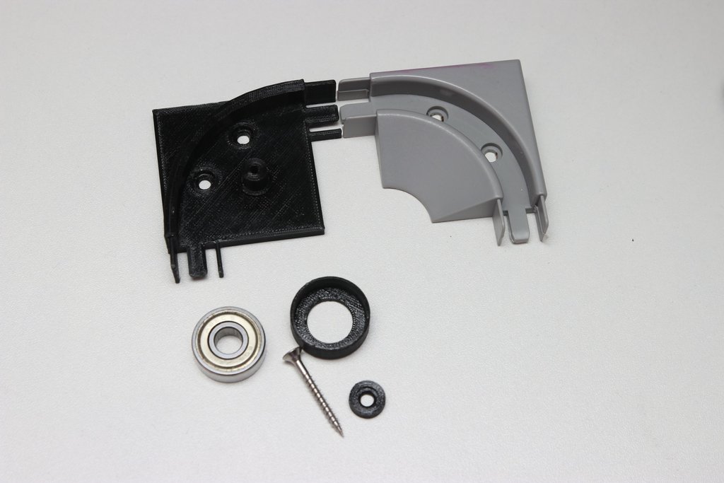 Improved replacement corners for sliding cabinet