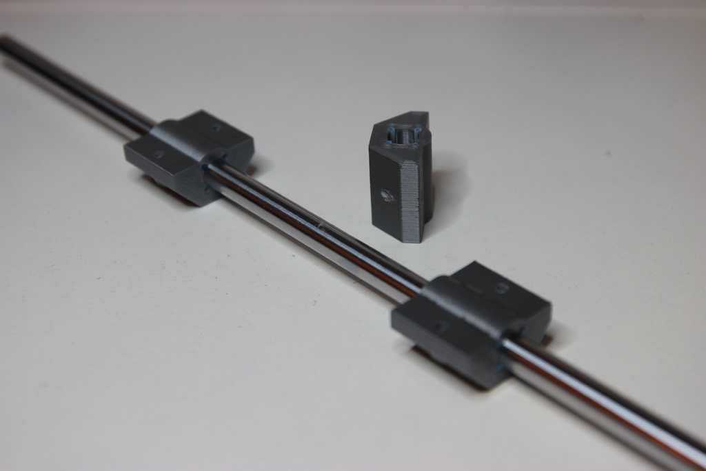 Prusa bed bearings with teflon tubes
