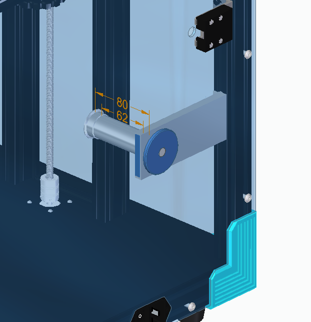 Ender 6 - Inside spool holder with bearing
