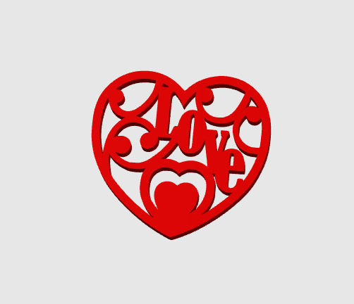 Heart with the inscription love