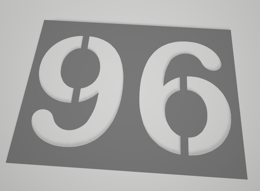 96 Sprayschablone - 96 spray stencil