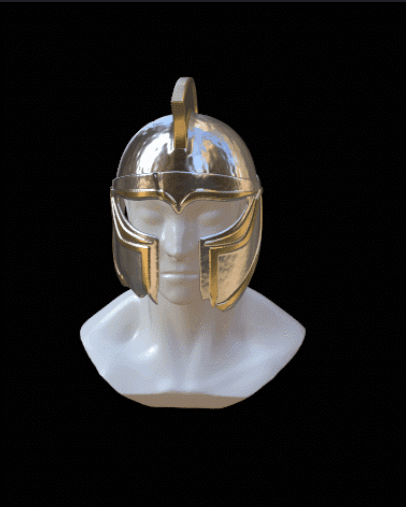 SLIGHTLY BROKEN HELMET FANTASY SPARTA