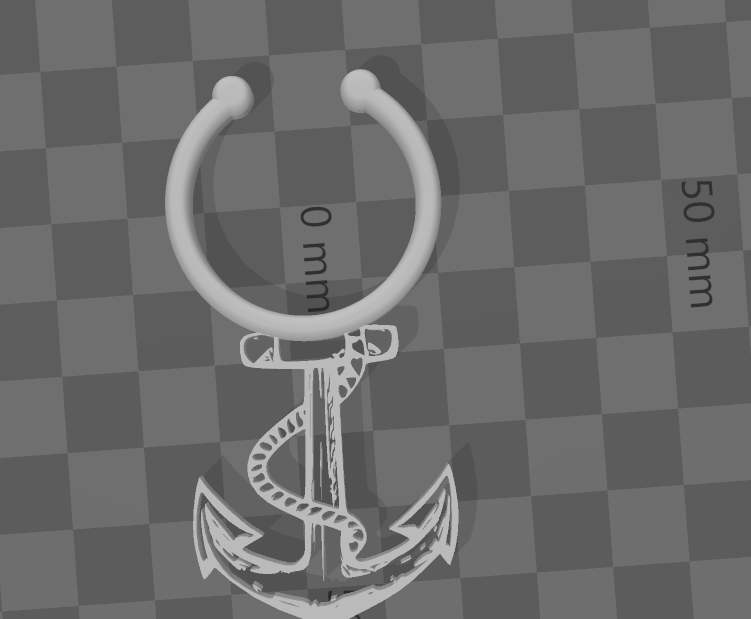 Anchor - Fake nose piercing