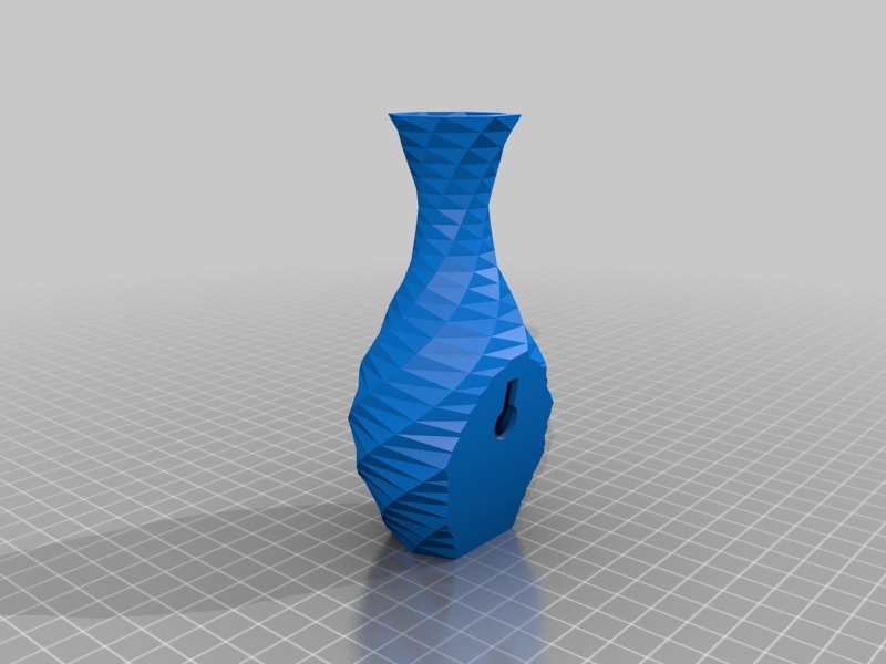 Low Poly Single Flower Vase Wall-Mounted
