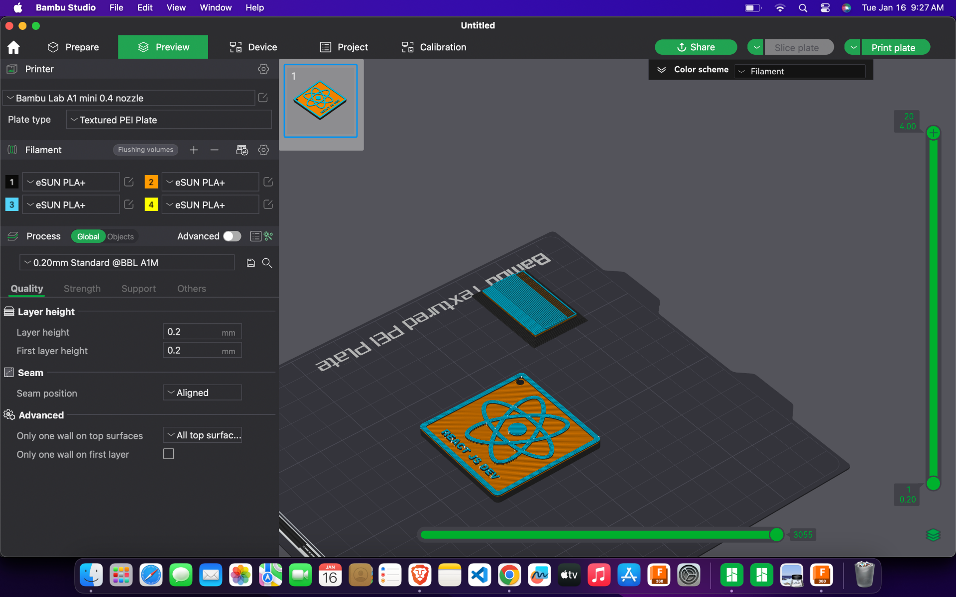 React JS Developer Square keychain