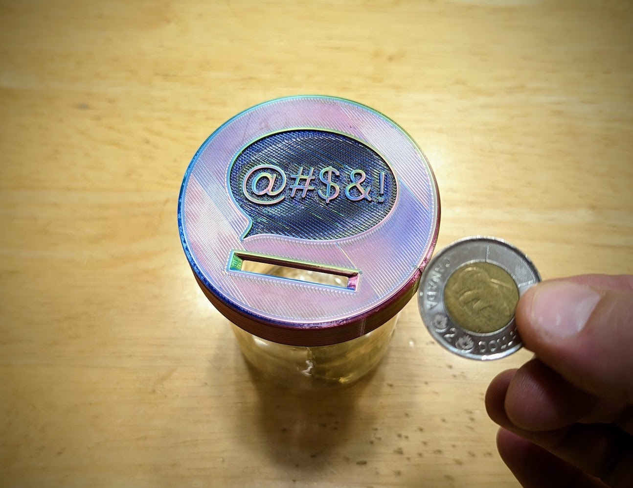 Standard Mason Swear Jar Lid