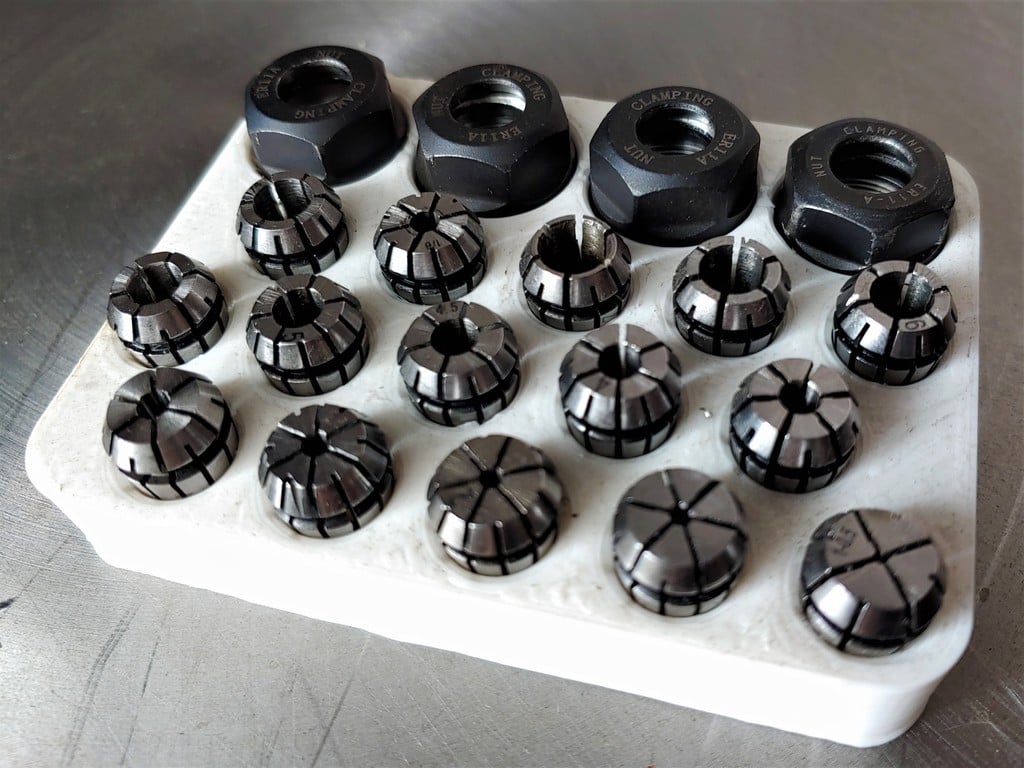 Compact ER11 Collet and Nut Stand 15pcs