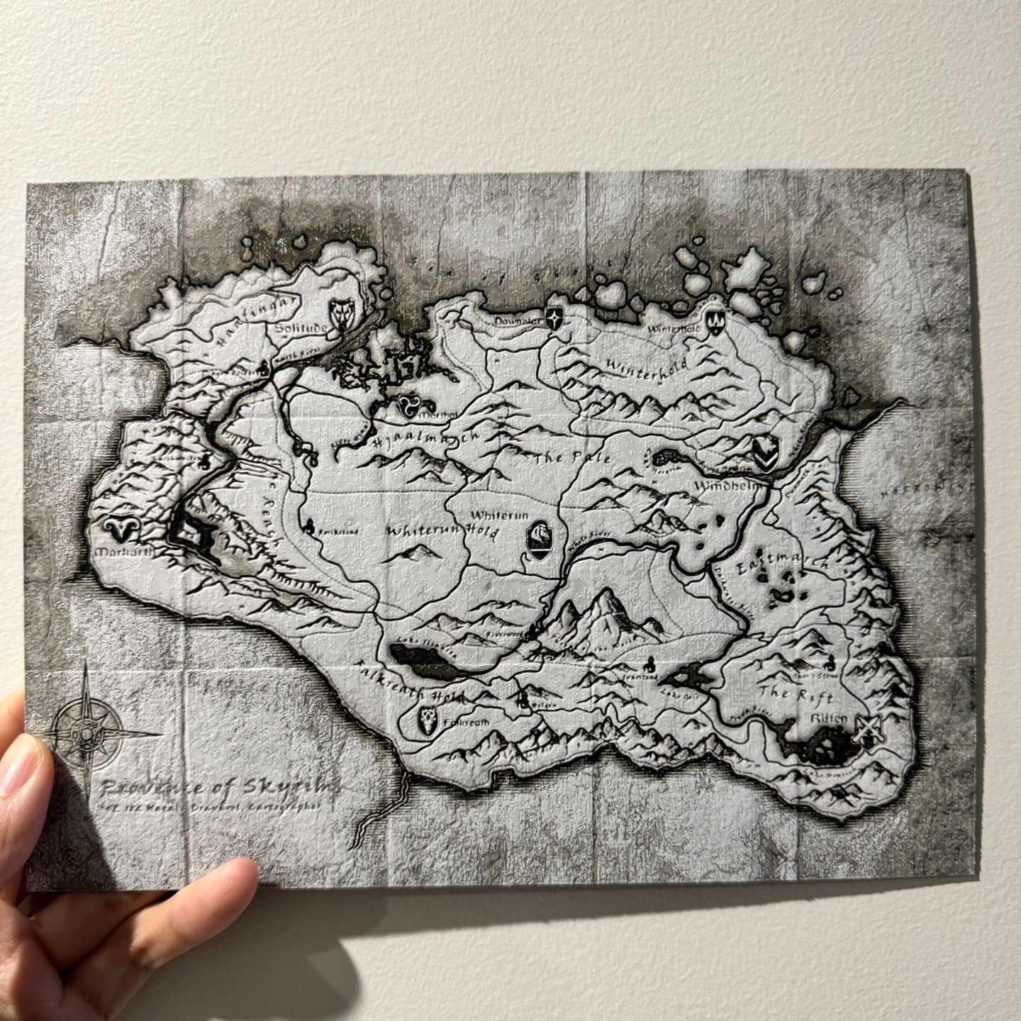 Skyrim Map - HueForge Print (0.2mm Nozzle)