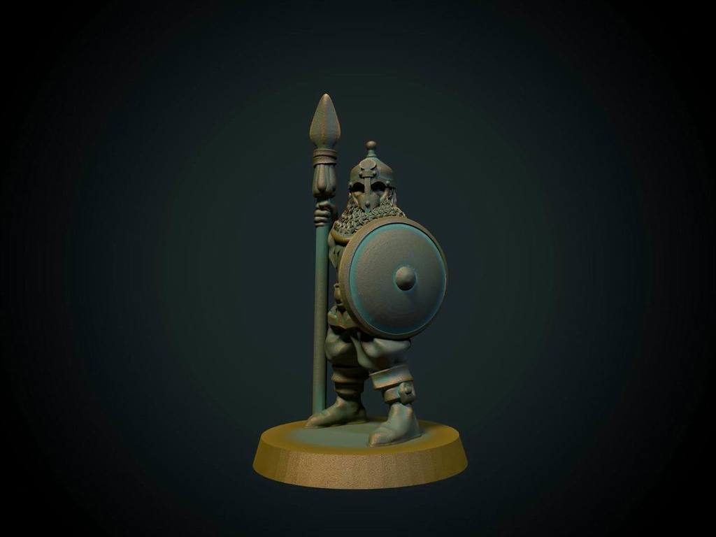 Elite Saracen Spearman 28mm (supportless, FDM friendly)