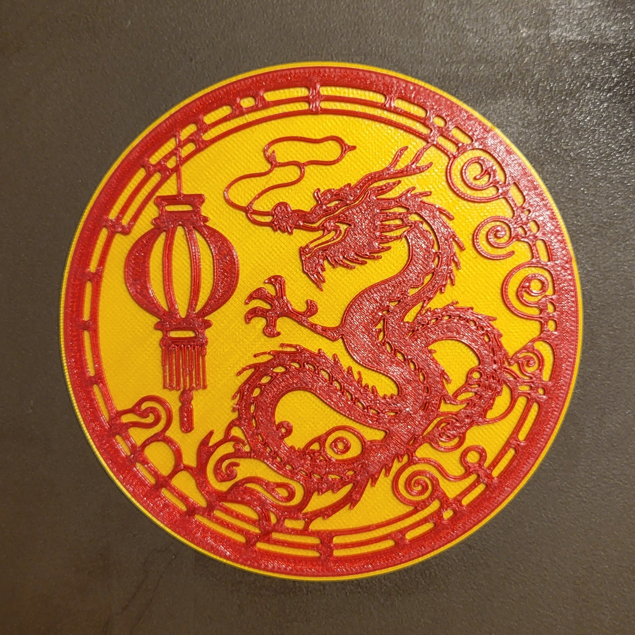 Dragon with a lantern decoration