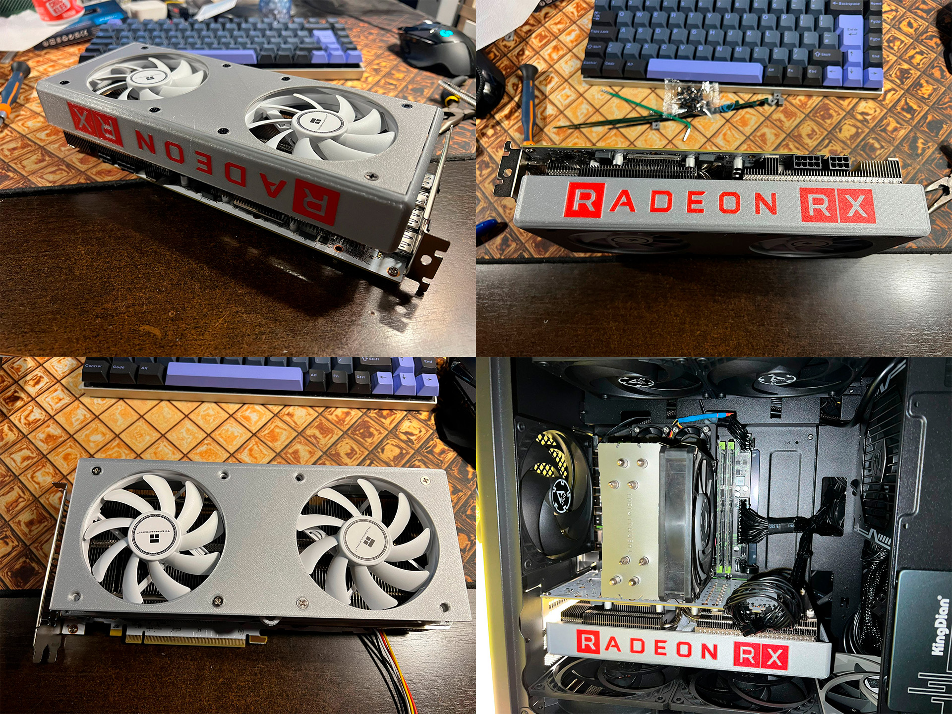 Aliexpress Radeon RX5700 and RX5700XT fan heatsink upgrade 92mm