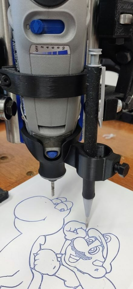 MPCNC Dremel and pen mount