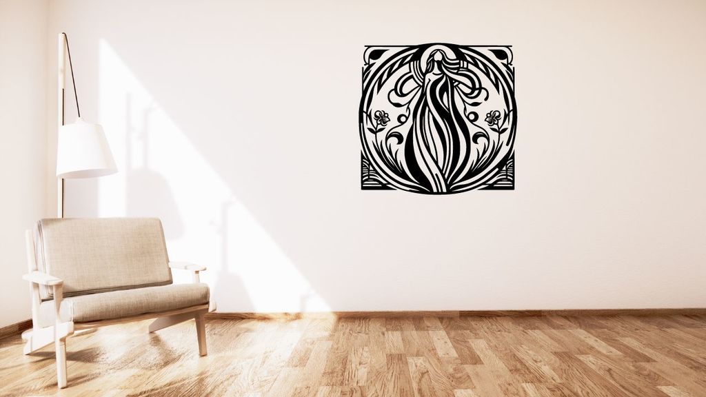 Woman of Art Nouveau wall decoration