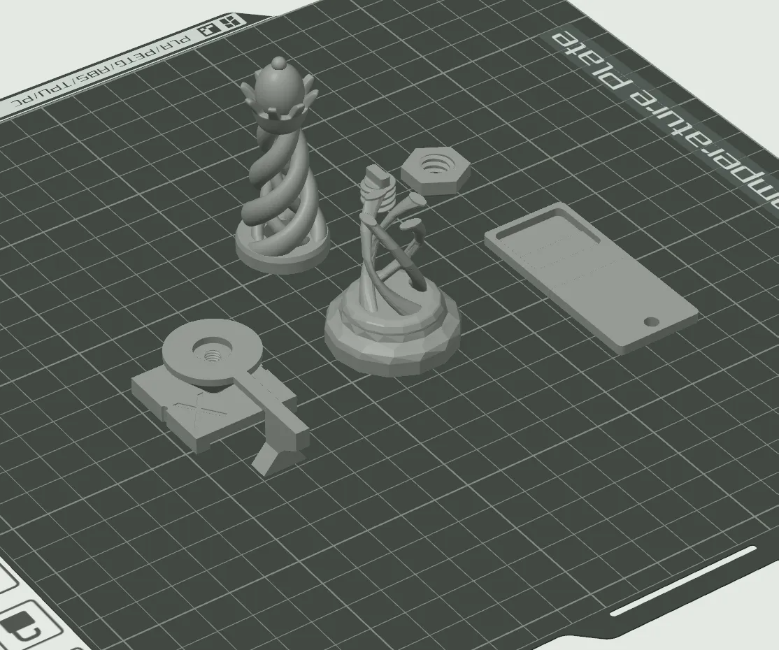 Testprints for our production line Bambu Lab X1 series