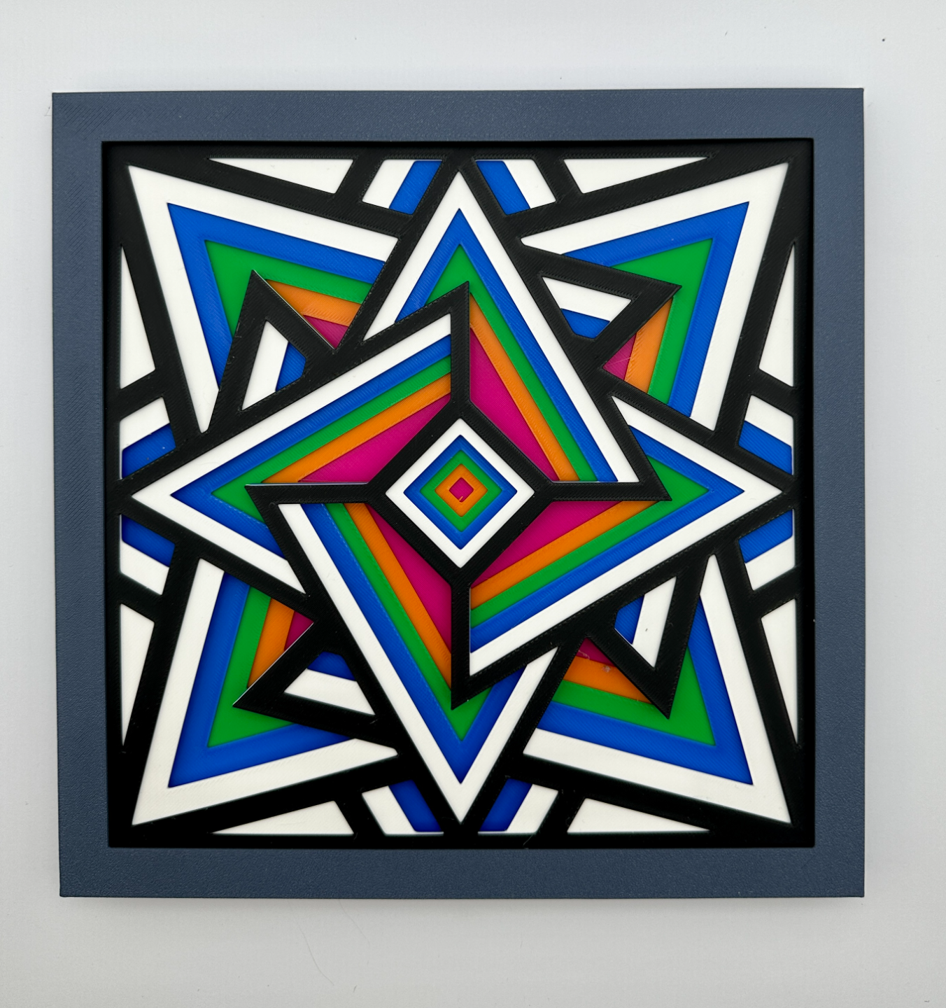 3D Shadow Box Geometric Shape Art