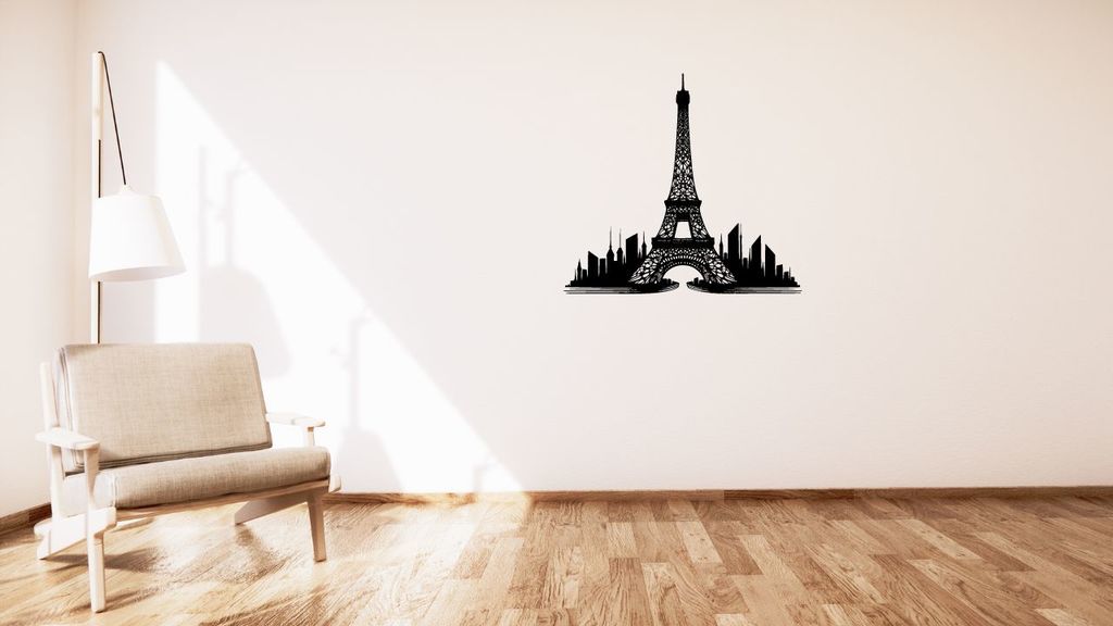 Eiffel tower / Eiffelova věž voronoi wall decoration