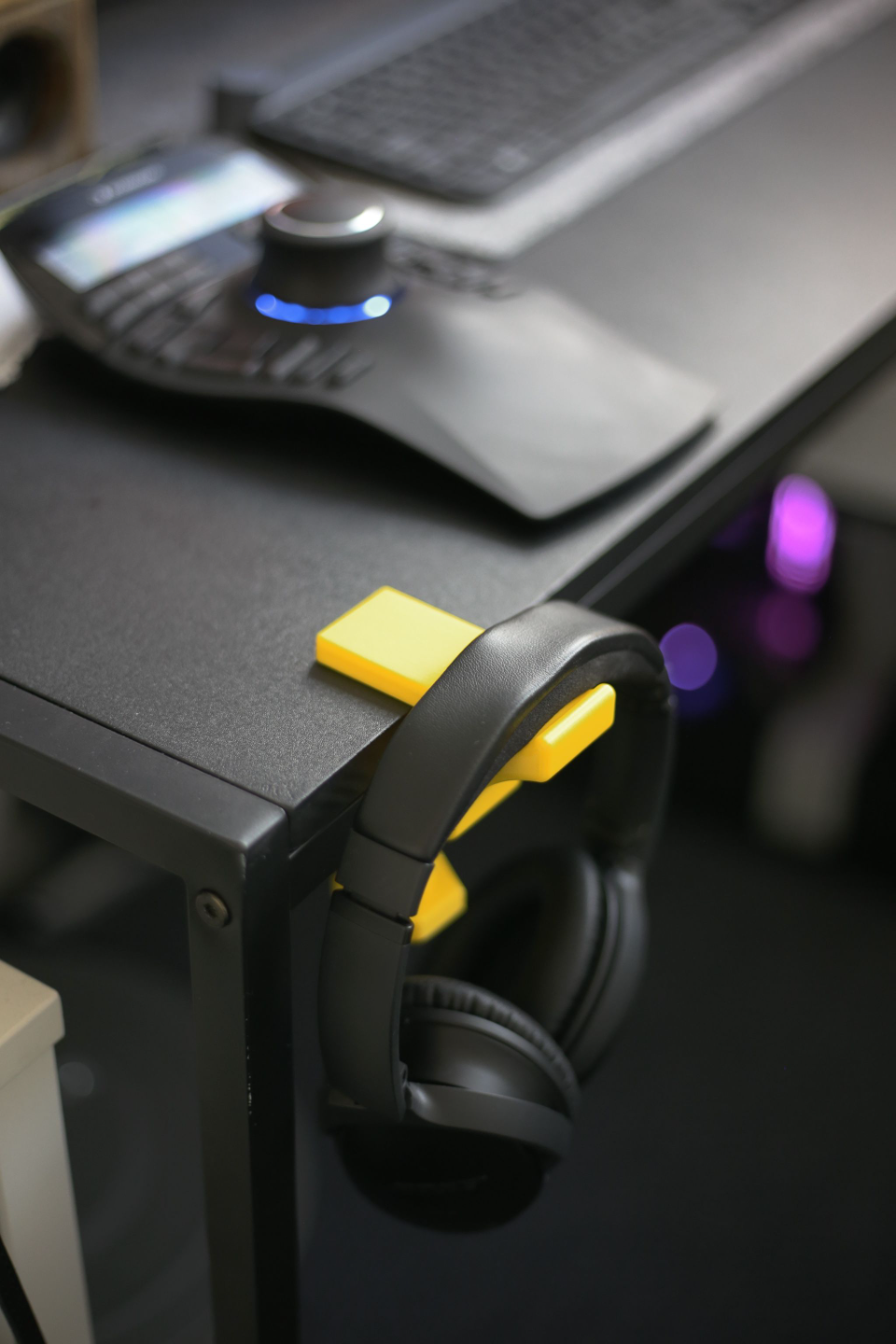 Desk-Mounted Headphone Holder