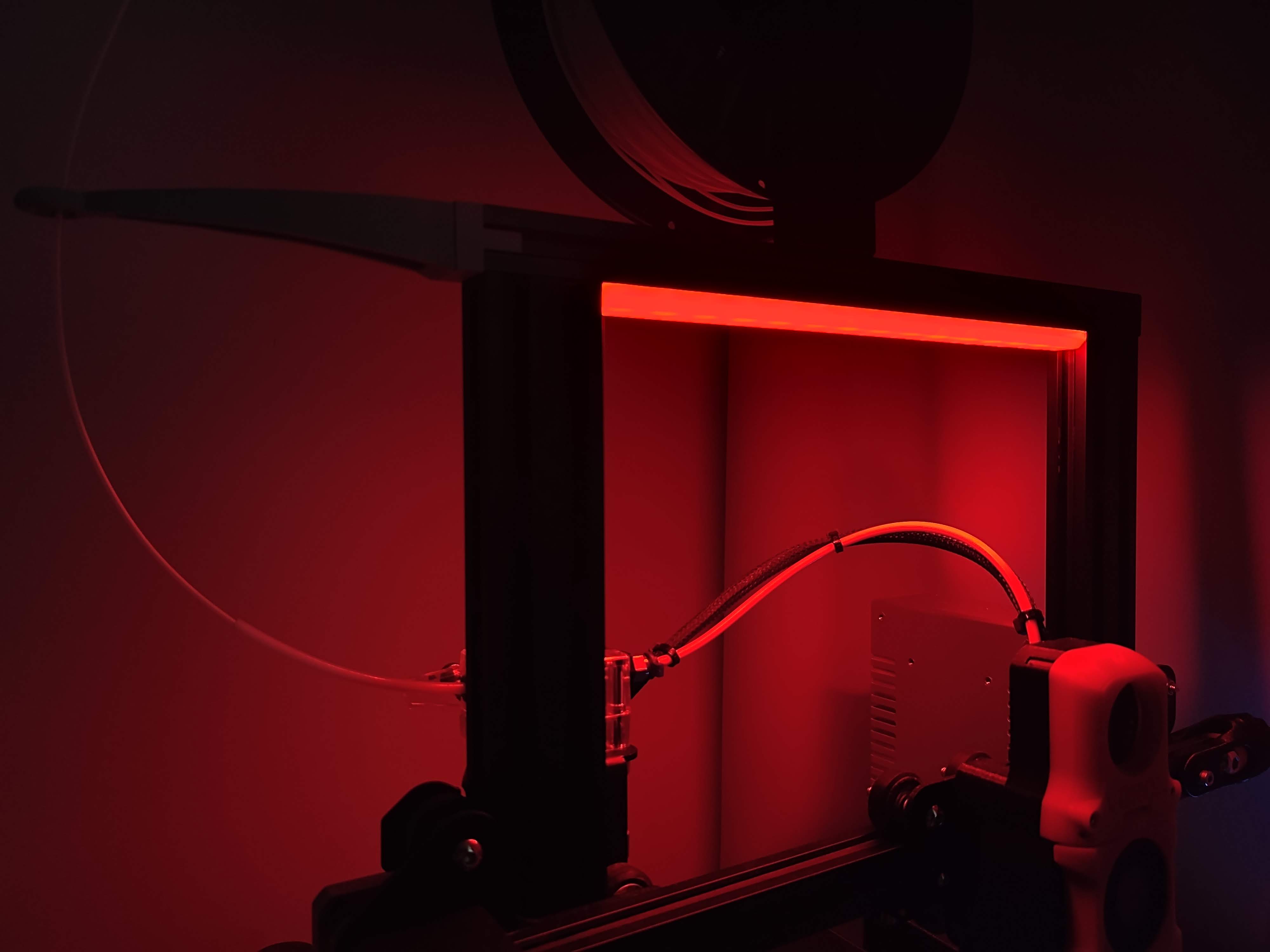 Ender 3 RGB light bar / led strip diffuser neopixel 2020 extrusion