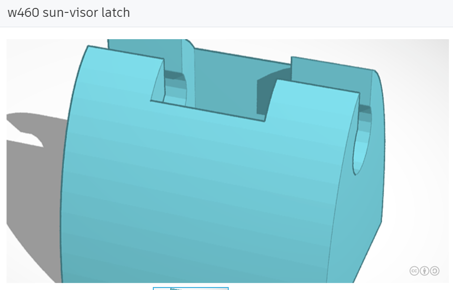 Sun-visor latch for w460