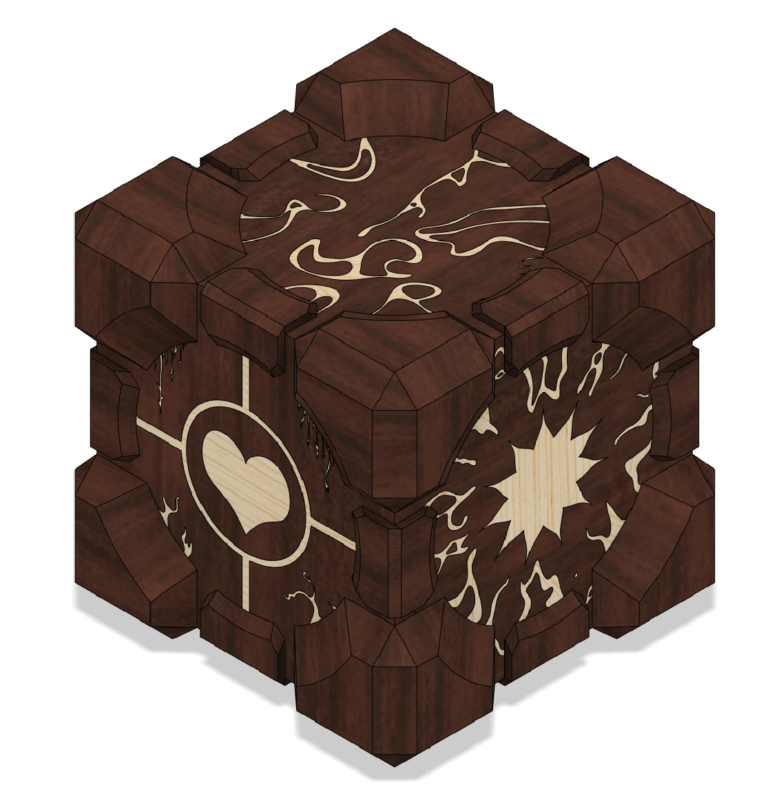 Companion Cube in Art Nouveau Style