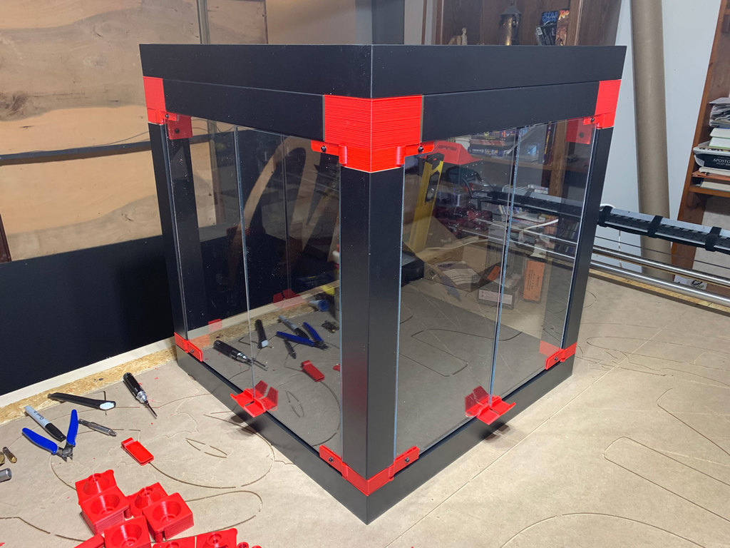 (V1) For BIQU B1, DIY Enclosure, Remix of Prusa IKEA Lack Enclosure, extra doors (opening 3 sides)
