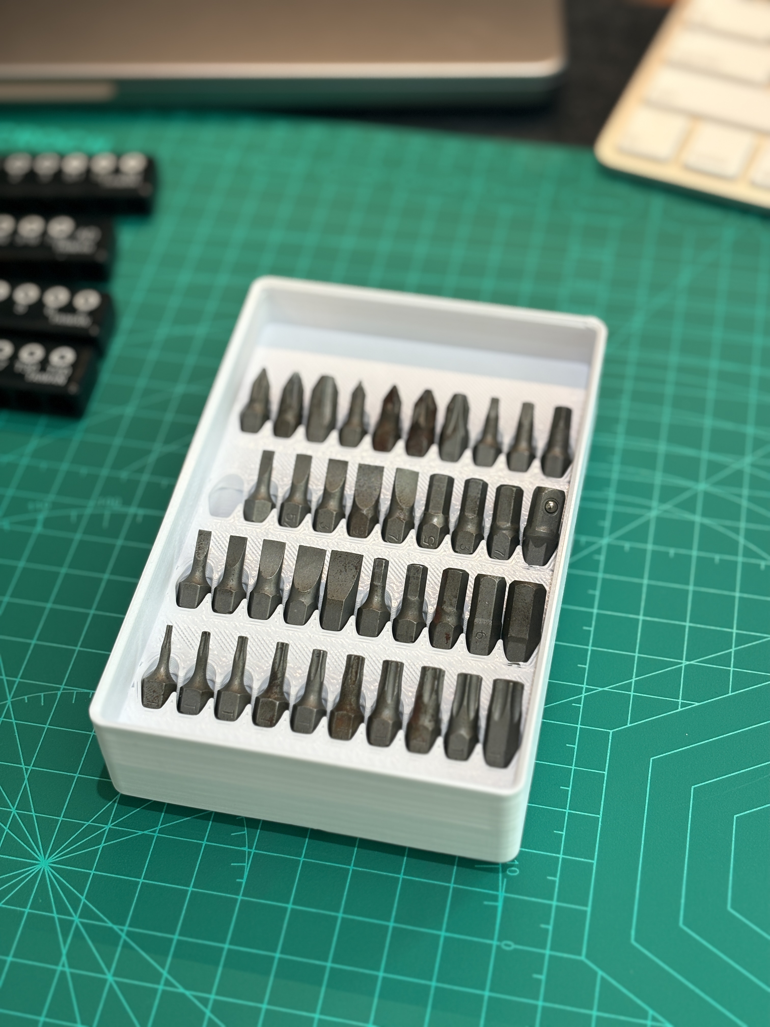 40 Hex Drill Bit Gridfinity 3x2 (4U Height)