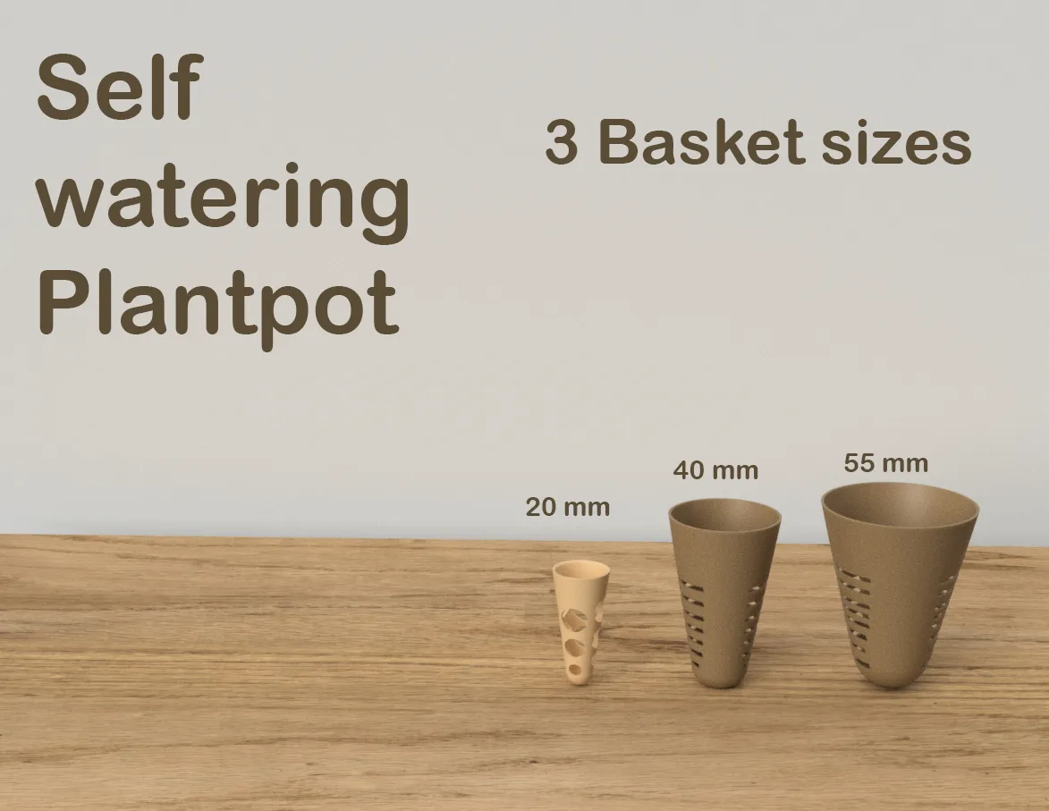 Basket for self watering