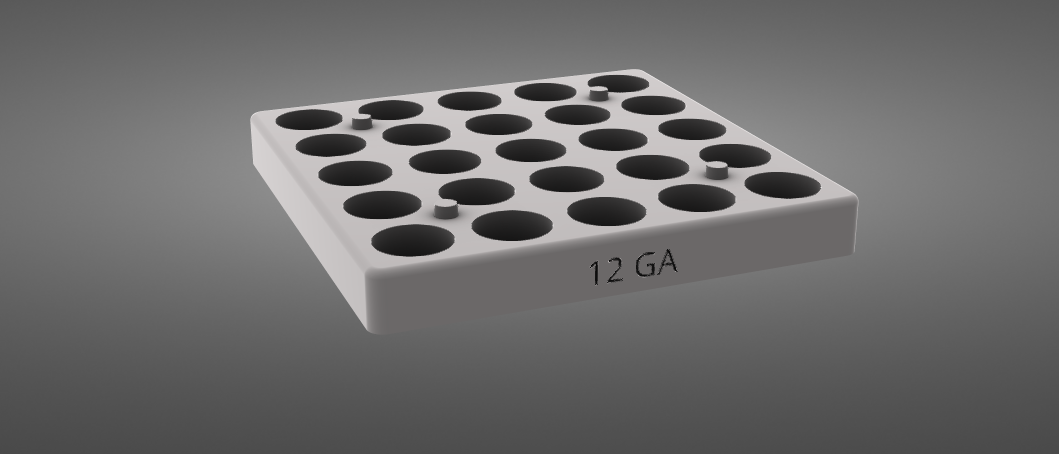 12 Gauge Stackable Reloading Tray/Block (25)