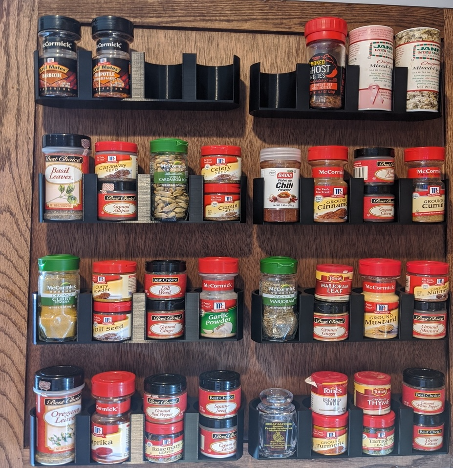 Spice Rack Cabinet Door Organizer