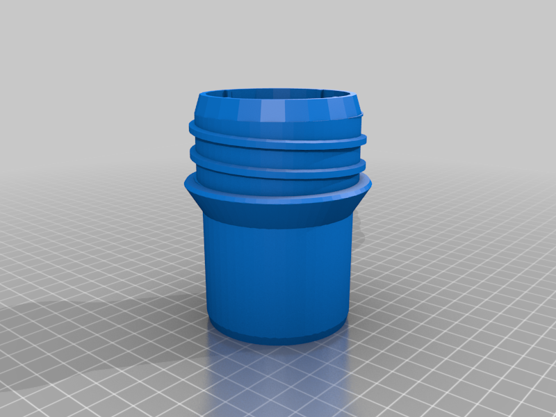 Threaded vacuum hose adapter for 2-1/2